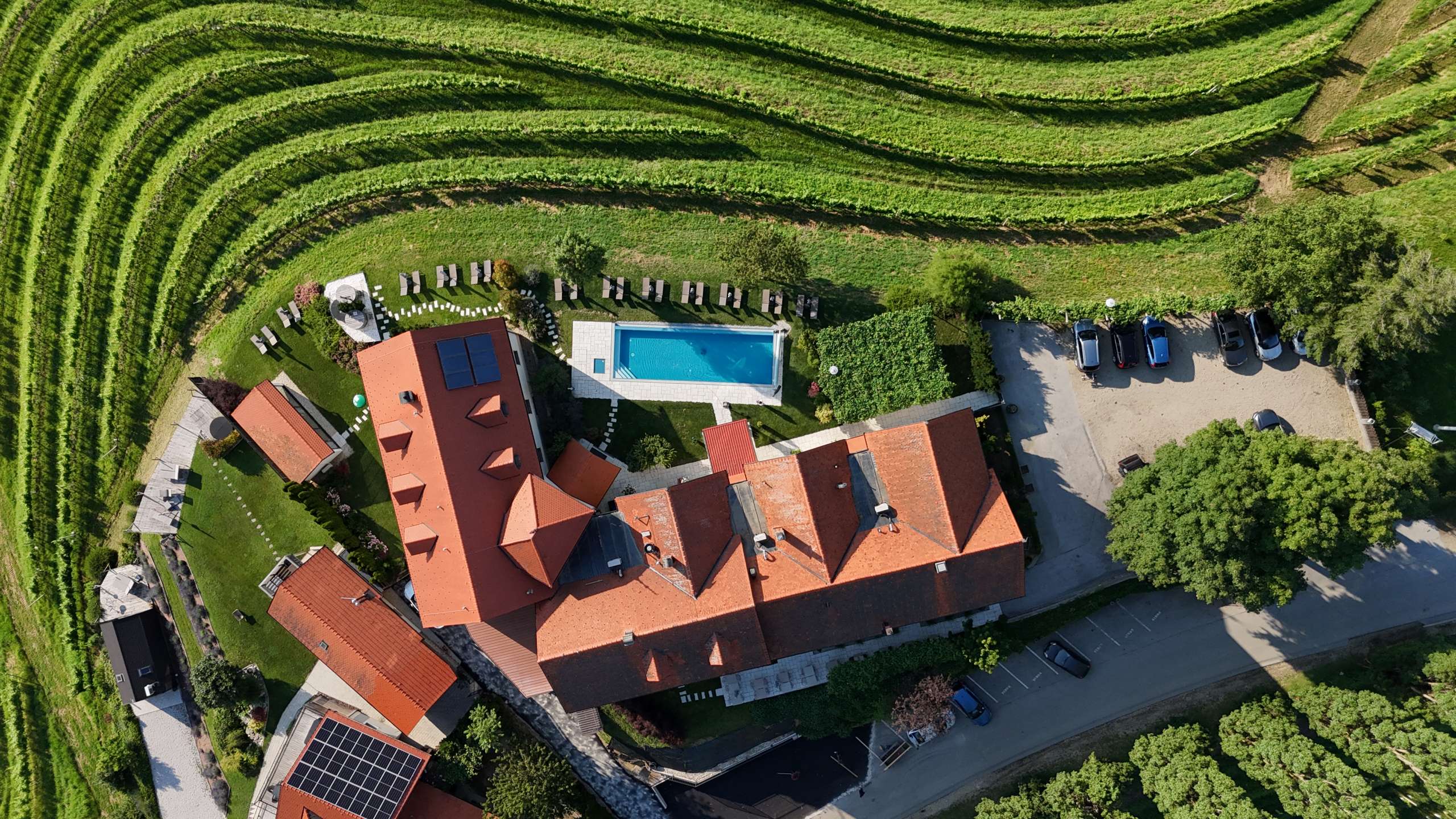 default Infinity bazen Sibon Wine & Spa Resort z razgledom na vinograde